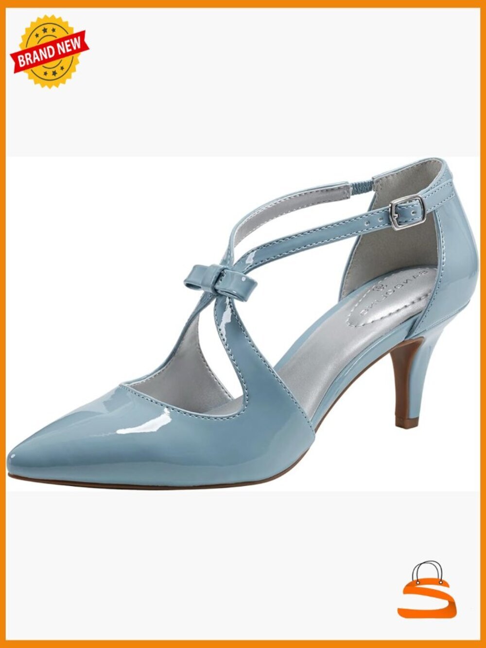 Pointed Toe Kitten Heel Pump with Buckle Strap